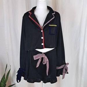 Beach Riot Luna top Aurora shorts in black multi szL